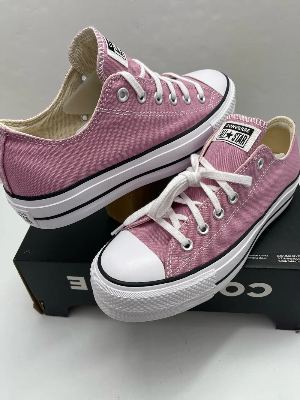 Converse A12960F CTAS LIFT OX CLIFFSIDE ROSE/WHITE/BLACK Platform Sneakers